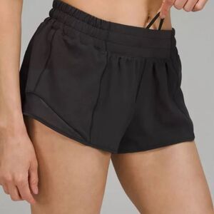 Lululemon Women's Hotty Hot Low-Rise Shorts Black Size 8 Activewear